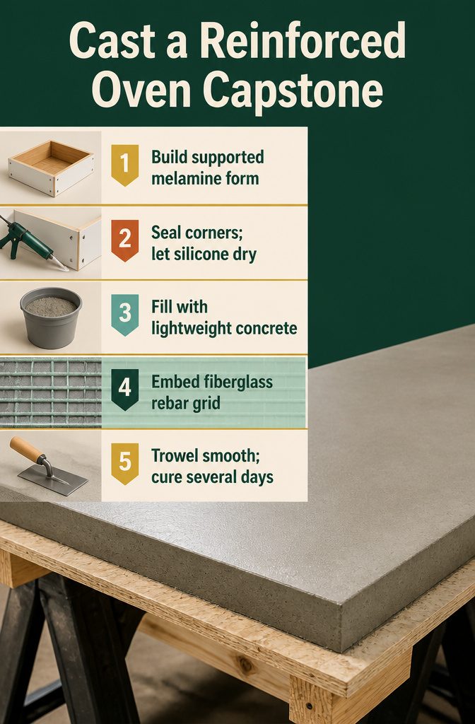 Fiberglass rebar grid inside a melamine concrete form