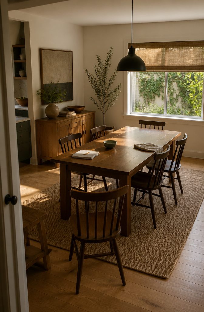 12 Ways to Decorate a Dining Room That Actually Work 13 Dining table set with chairs in a flexible family dining room