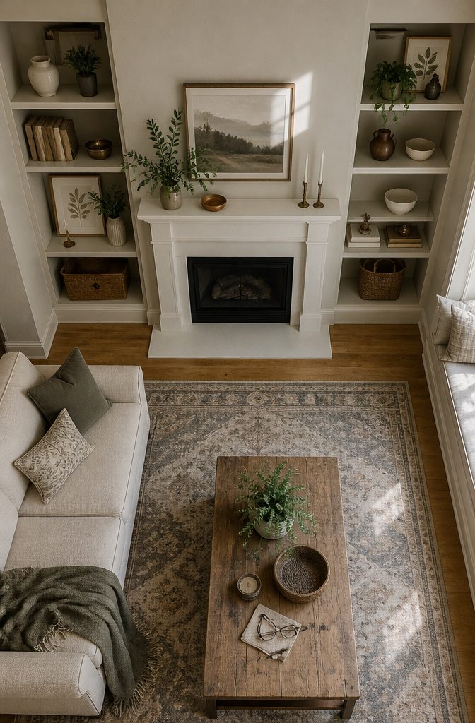 How to Decorate Fireplace Shelves: 10 Ideas That Work 12 Fireplace shelves with books plants candles bowls and decorative objects