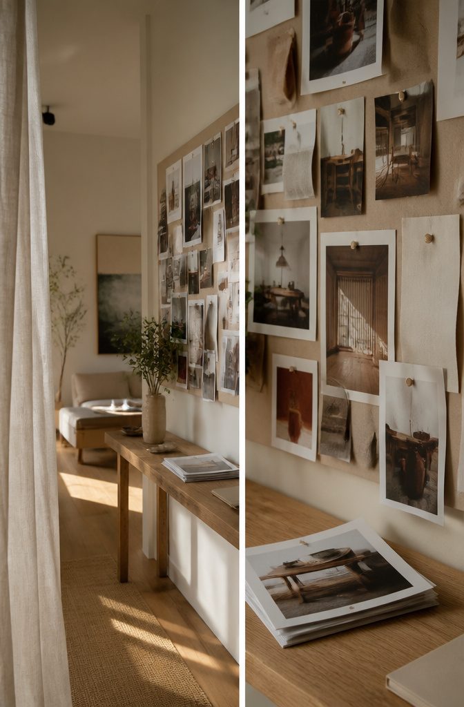 Room inspiration images arranged together as a mood board