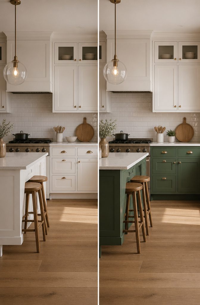 20 Kitchen Cupboard Ideas to Refresh Your Space in 2026 16 Kitchen with differently colored upper and lower cabinets.