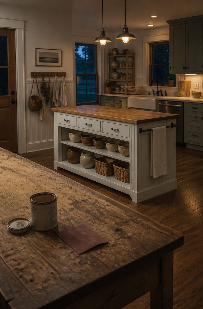 How to Build a Kitchen Island: 7 Steps from Plan to Finish 8 Completed kitchen island with finished frame and countertop