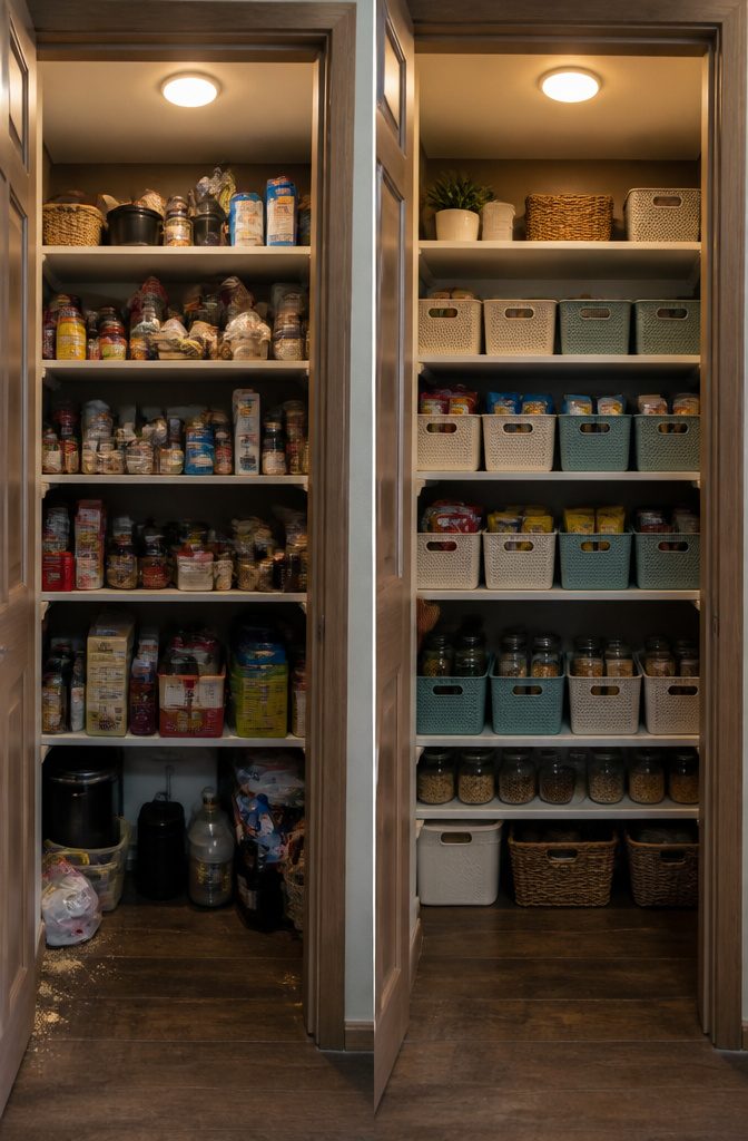 A calendar reminder for pantry maintenance and organization tasks.