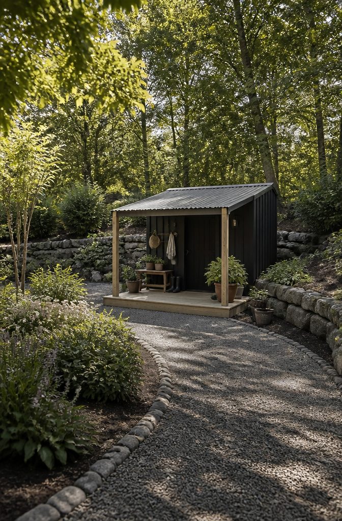 20 Simple Shed Ideas for Your Backyard in 2026 7 Shed with a small porch for added functionality.