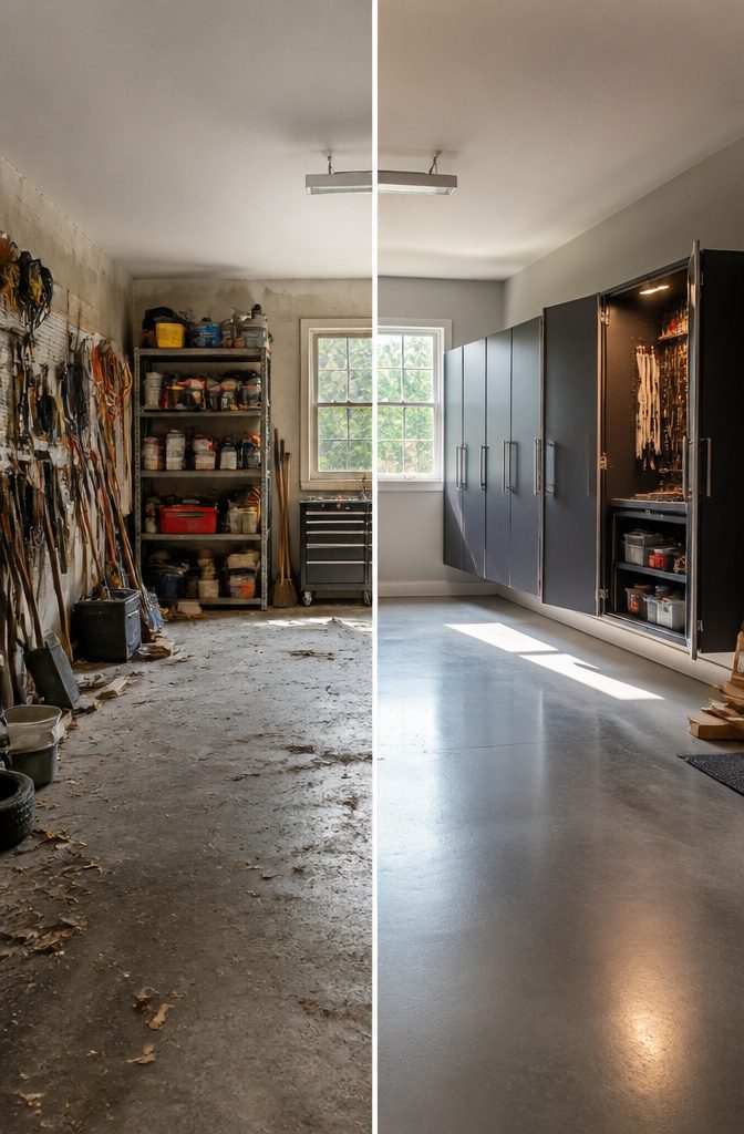 12 Tool Storage Ideas for Garages, Workshops & Sheds (2026) 15 Wall-mounted steel cabinets storing tools in a tidy garage.